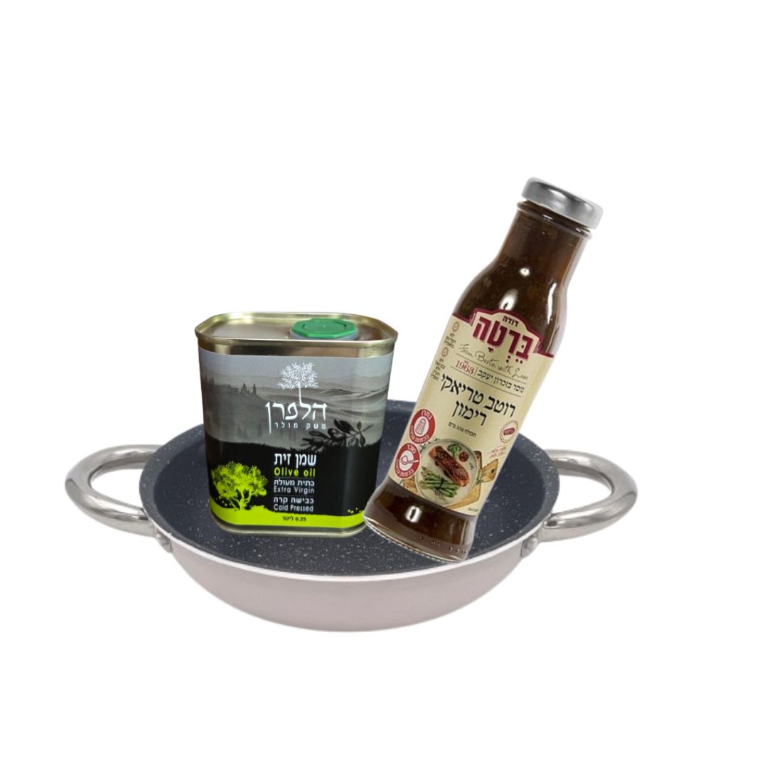 מחבת שקשוקה רוטב ושמן זית מחבת שקשוקה רוטב ושמן זית